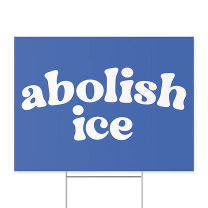 Blue sign with &