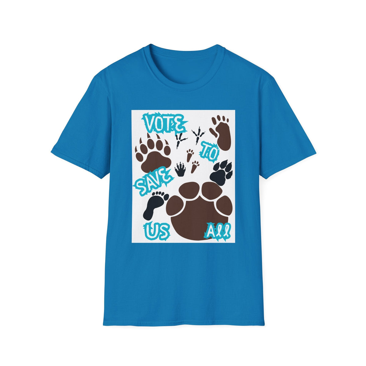 Save Us All Animal Paw Print Tee – Vote to Save Wildlife T-Shirt
