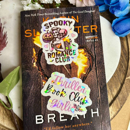 Spooky Romance Club Sticker | Holographic Romance Reader Vinyl Sticker