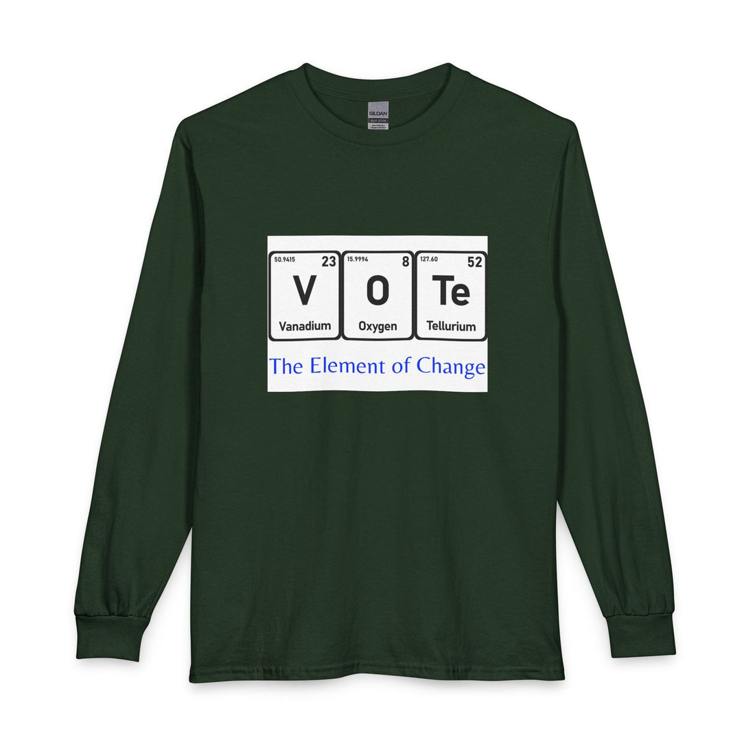 Vote Long Sleeve Tee — "The Element of Change" Political Graphic Shirt