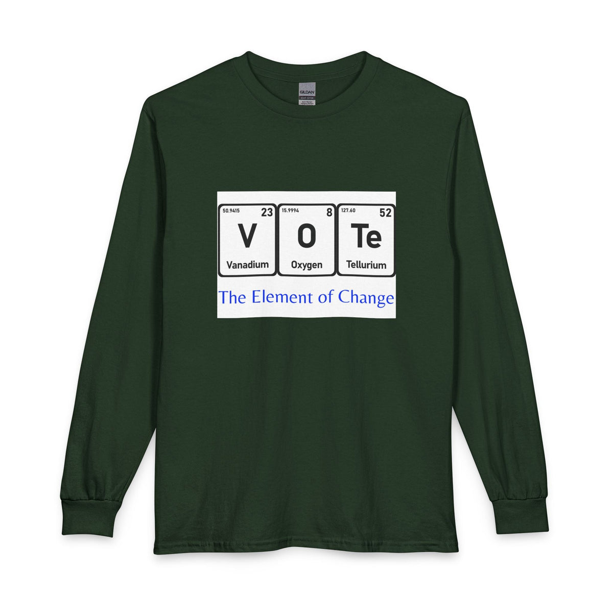 Vote Long Sleeve Tee — "The Element of Change" Political Graphic Shirt
