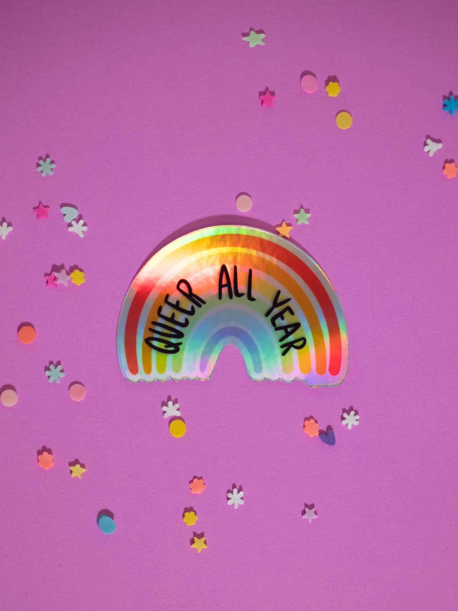 Rainbow sticker with &