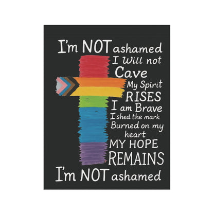 Inclusion Cross Garden Flag | Progress Pride | Not Ashamed