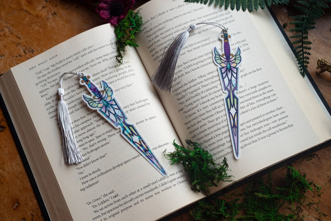 The Crystal Sword Bookmark | Fantasy &amp; Romantasy Bookmark