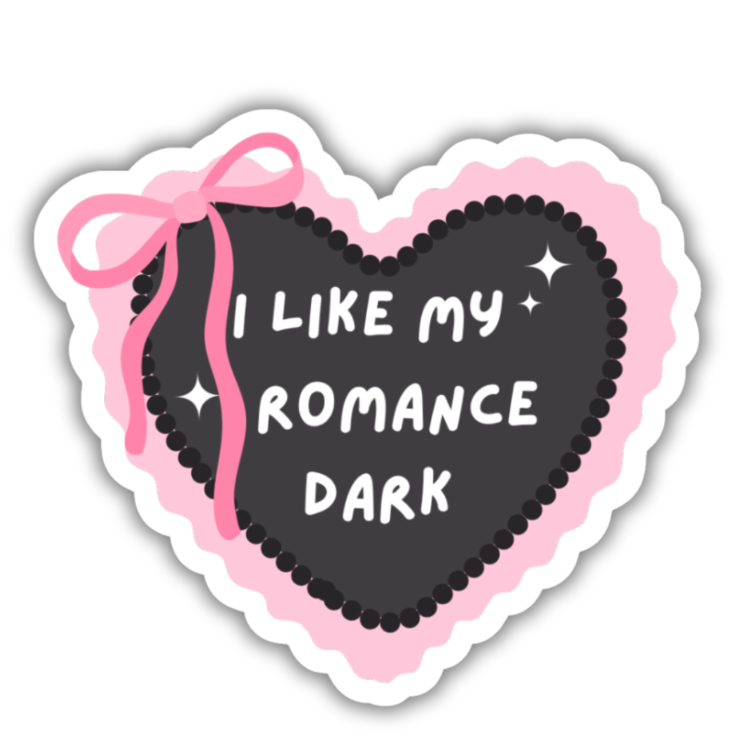Heart-shaped sticker with &