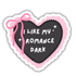 Heart-shaped sticker with &