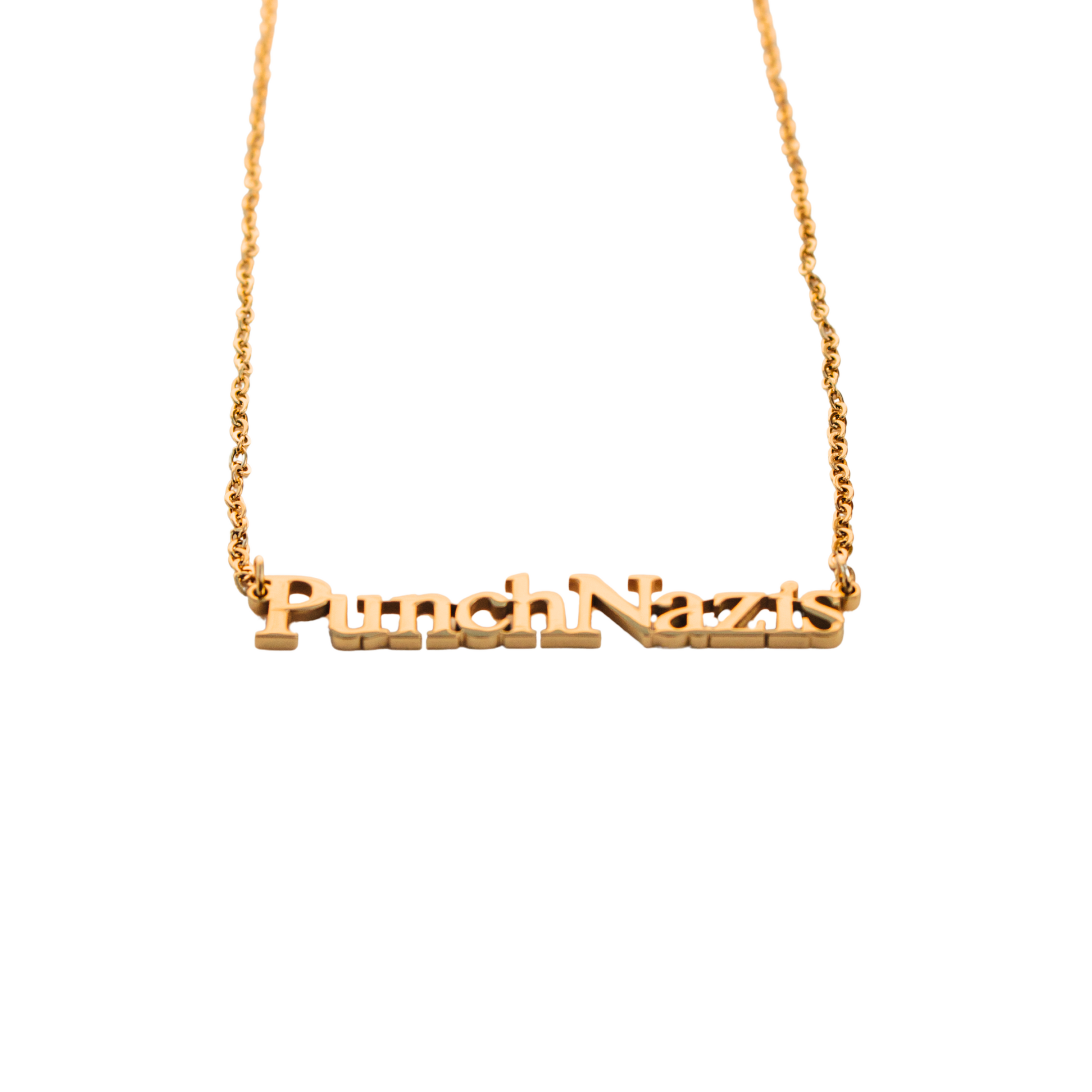 Punch Nazis Cutout Necklace - Monte Mader x Babe Co.