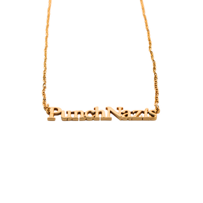 Punch Nazis Cutout Necklace - Monte Mader x Babe Co.