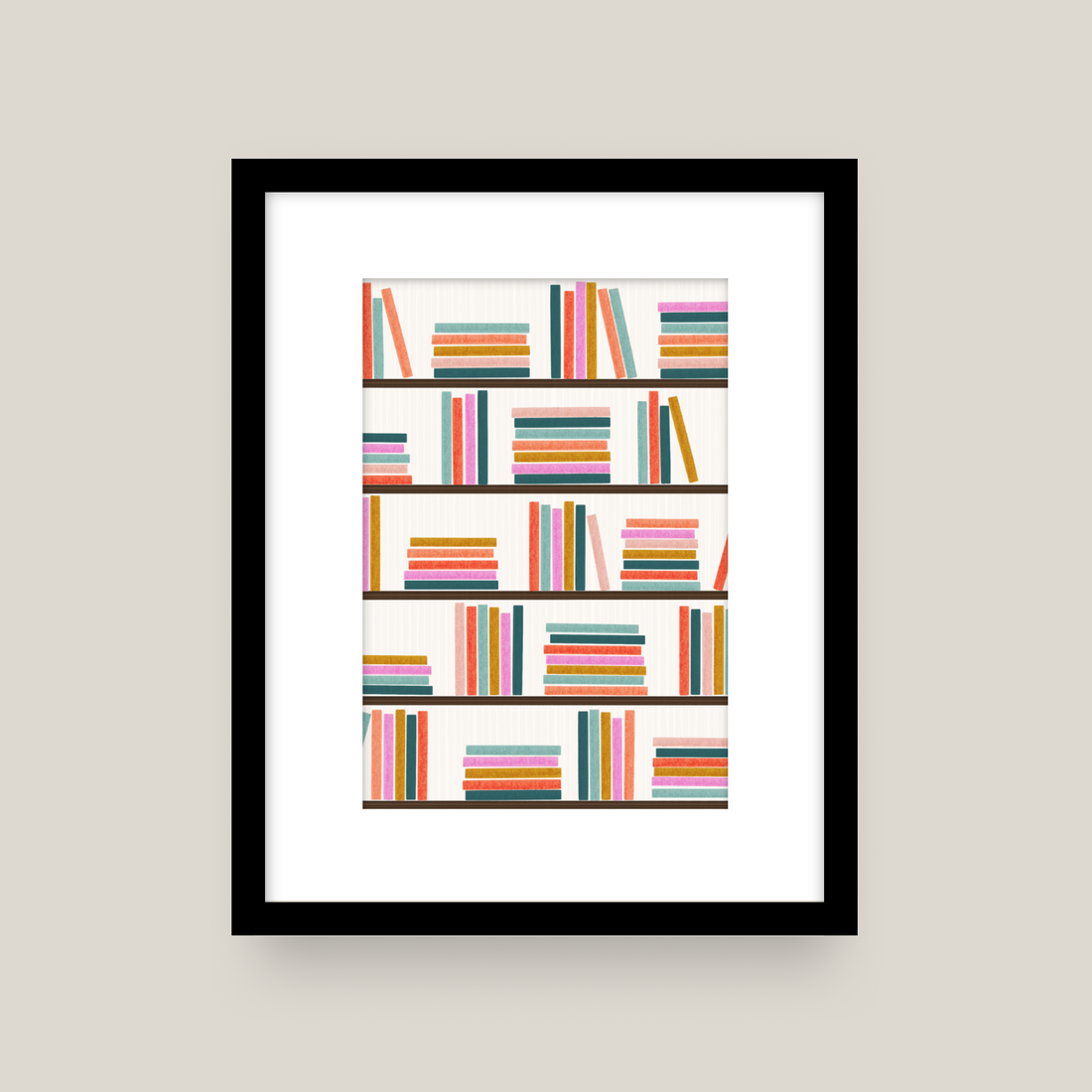 Cozy Bookshelf Print