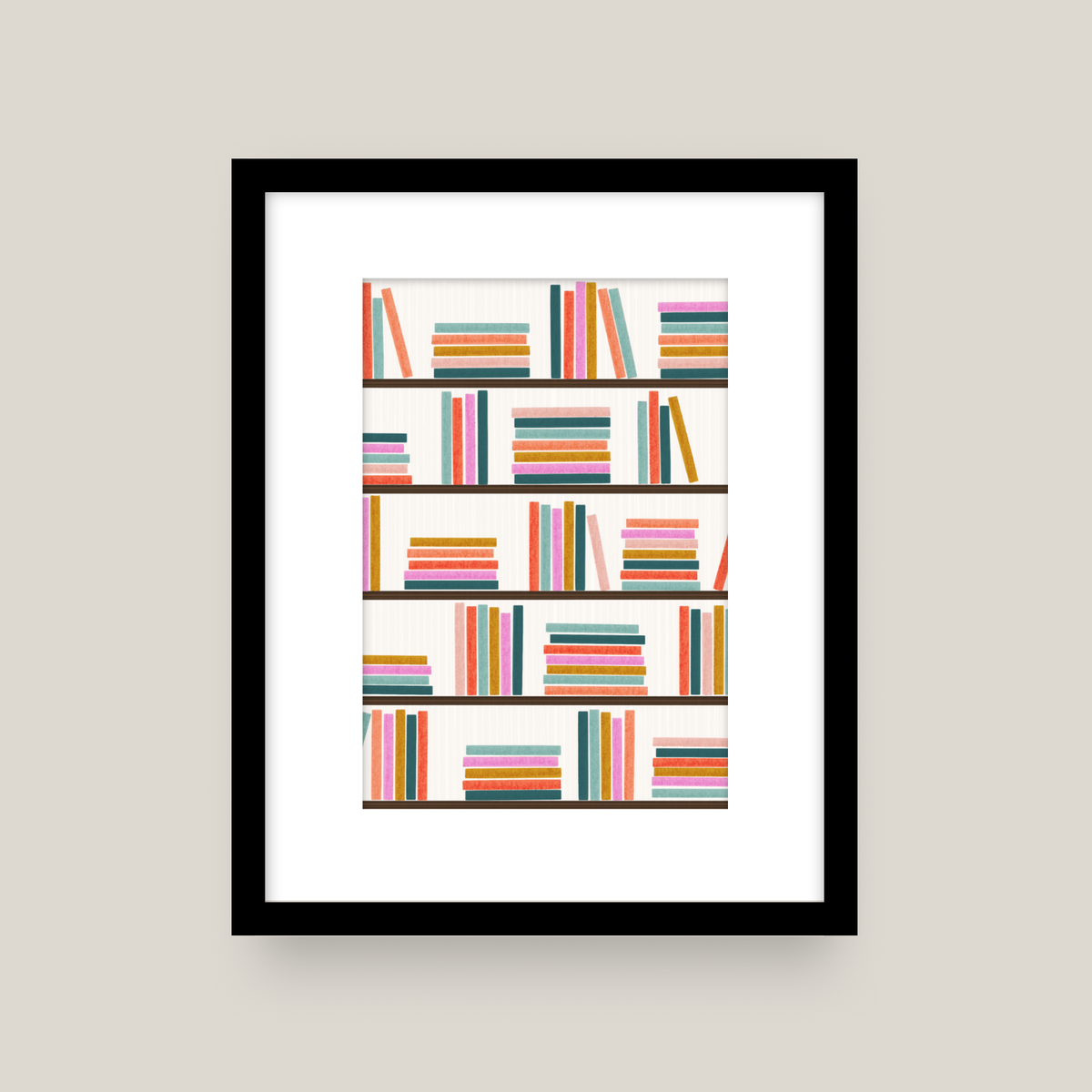 Cozy Bookshelf Print