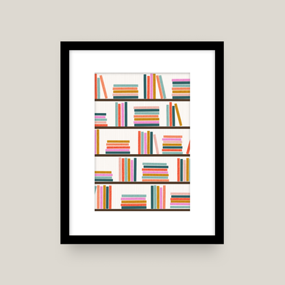 Cozy Bookshelf Print