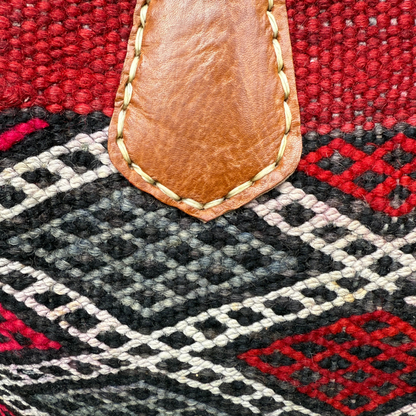 Kilim &amp; Leather Weekender Bag