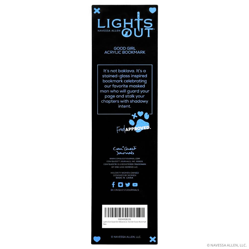 Official Lights Out Good Girl Acrylic Bookmark | Navessa Allen