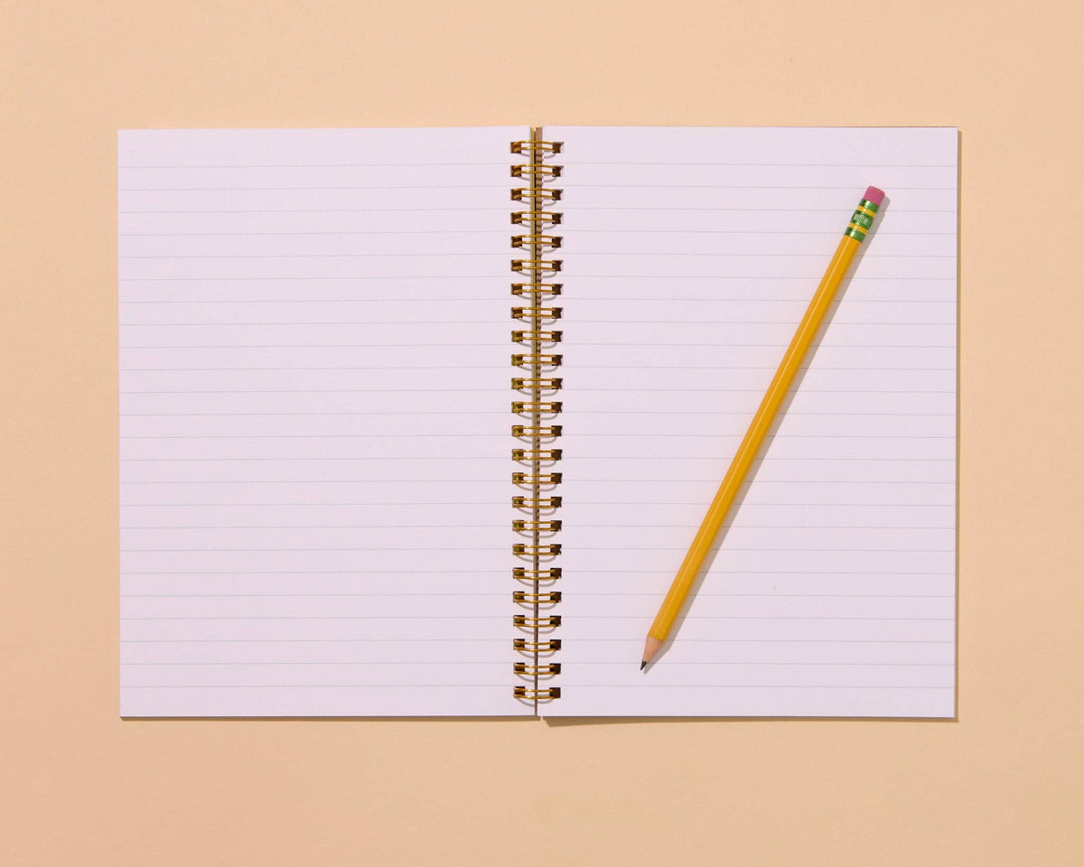 Letterpress A5 Lined Spiral Notebook—Rainbow Trout Fish
