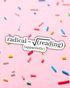 Pink background with colorful sprinkles and text &