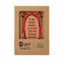 Cryptic Paper Co. set of 8 notecards and envelopes in a brown kraft paper box with a clear window showing a red vintage-style notecard insert.