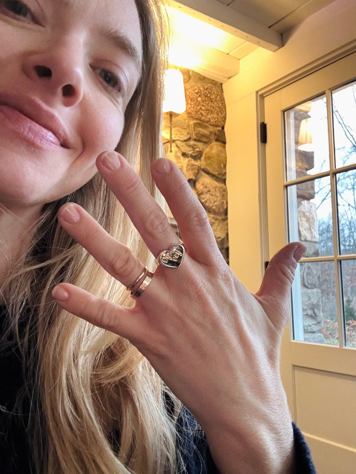 Gold "Oy Vey" Ring