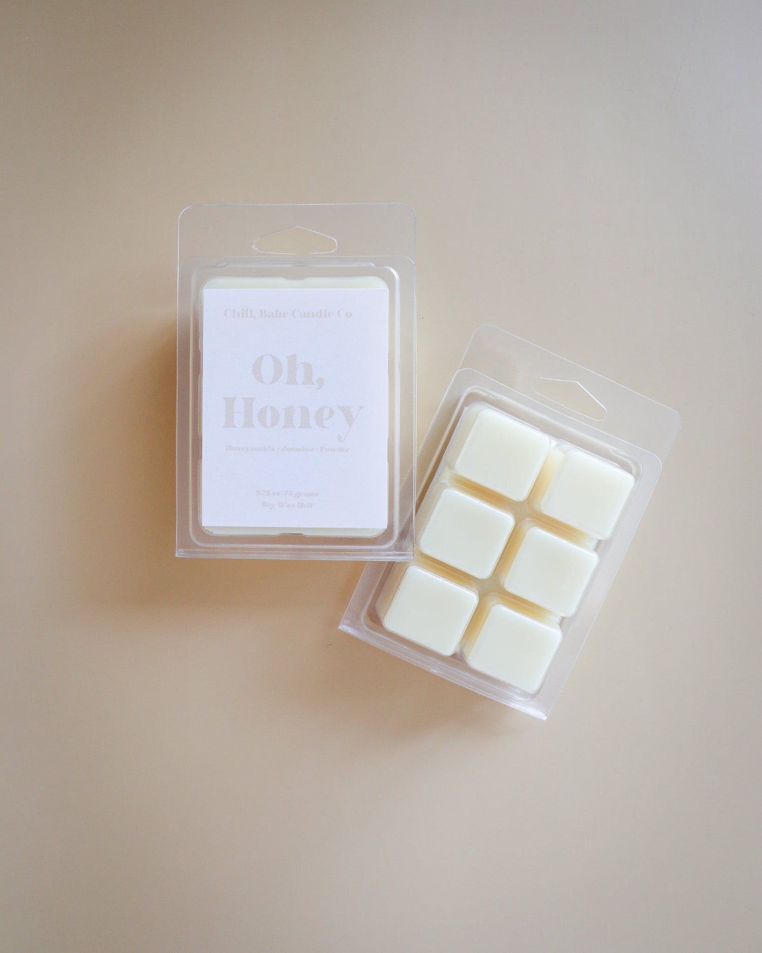 Oh, Honey Wax Melt front &amp; back