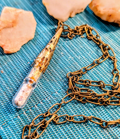 Unique Handcrafted Large Medicine Woman Floral Necklace with Quartz and Colorado Wildflowers (Copy)
