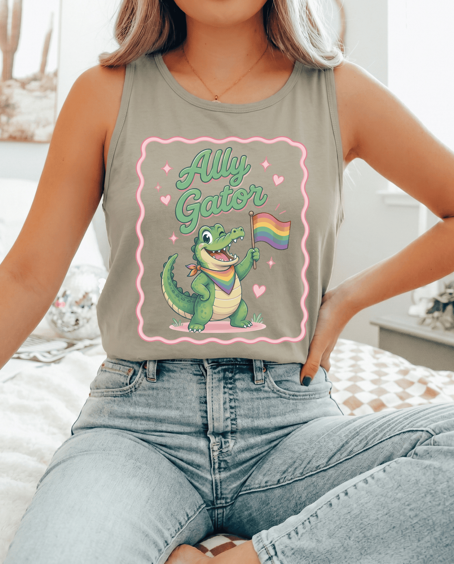 Ally Gator LGBTQ Tank Top | Pride Ally Graphic Tank
