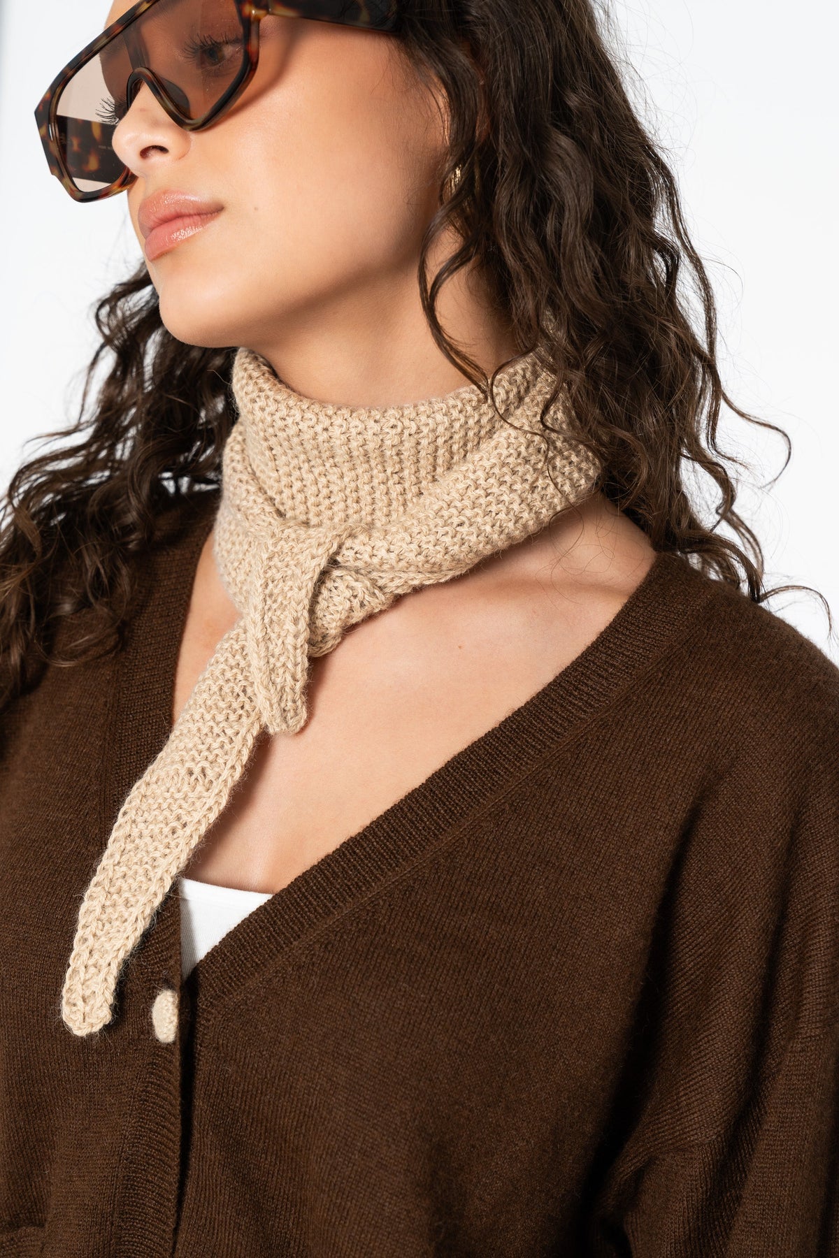 Ethical hand knit alpaca wool scarf | Fair trade accessories and gifts at Petite Protea, Chicago