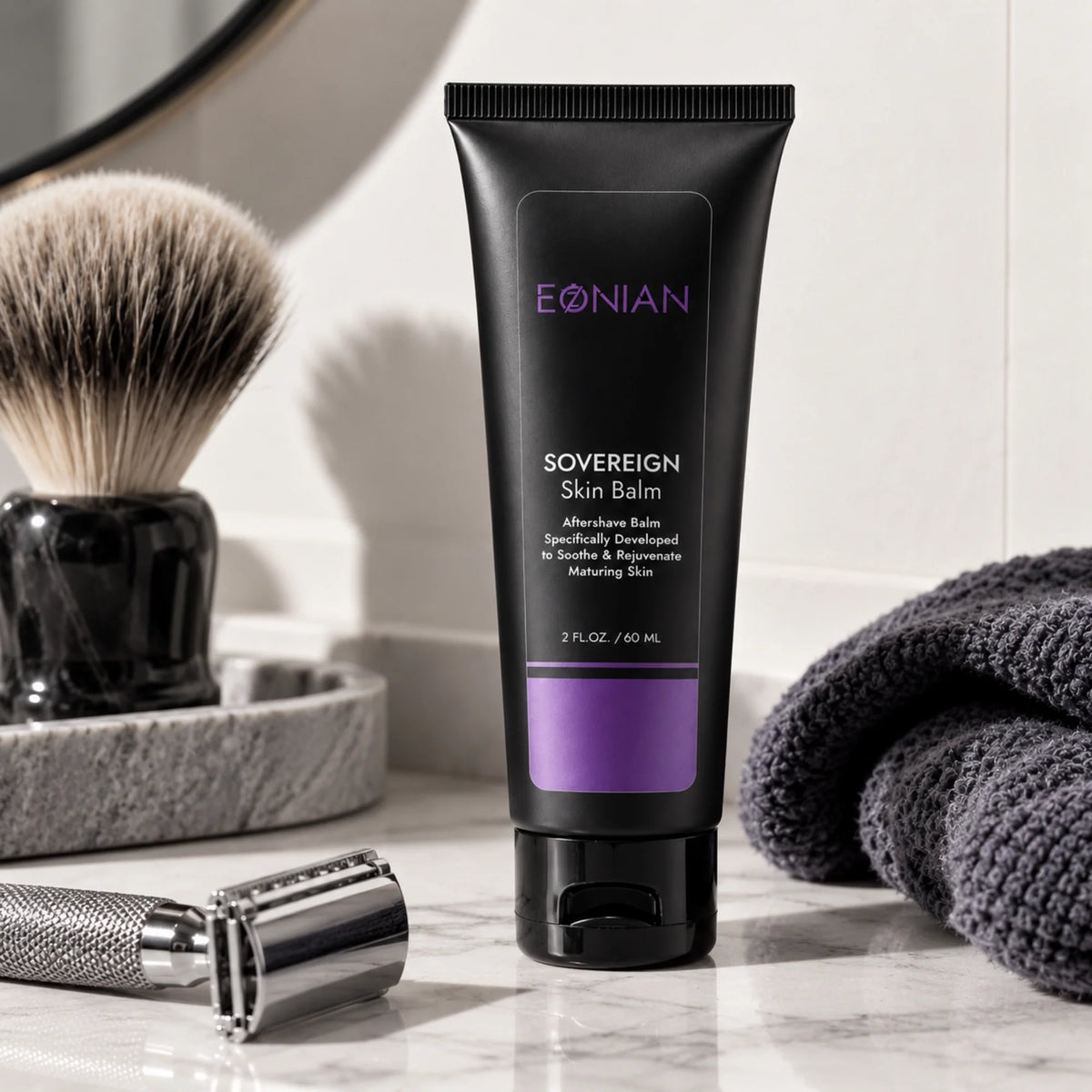 Eonian Skincare Sovereign Hydrating Aftershave Balm for Men all ages and skin types. 