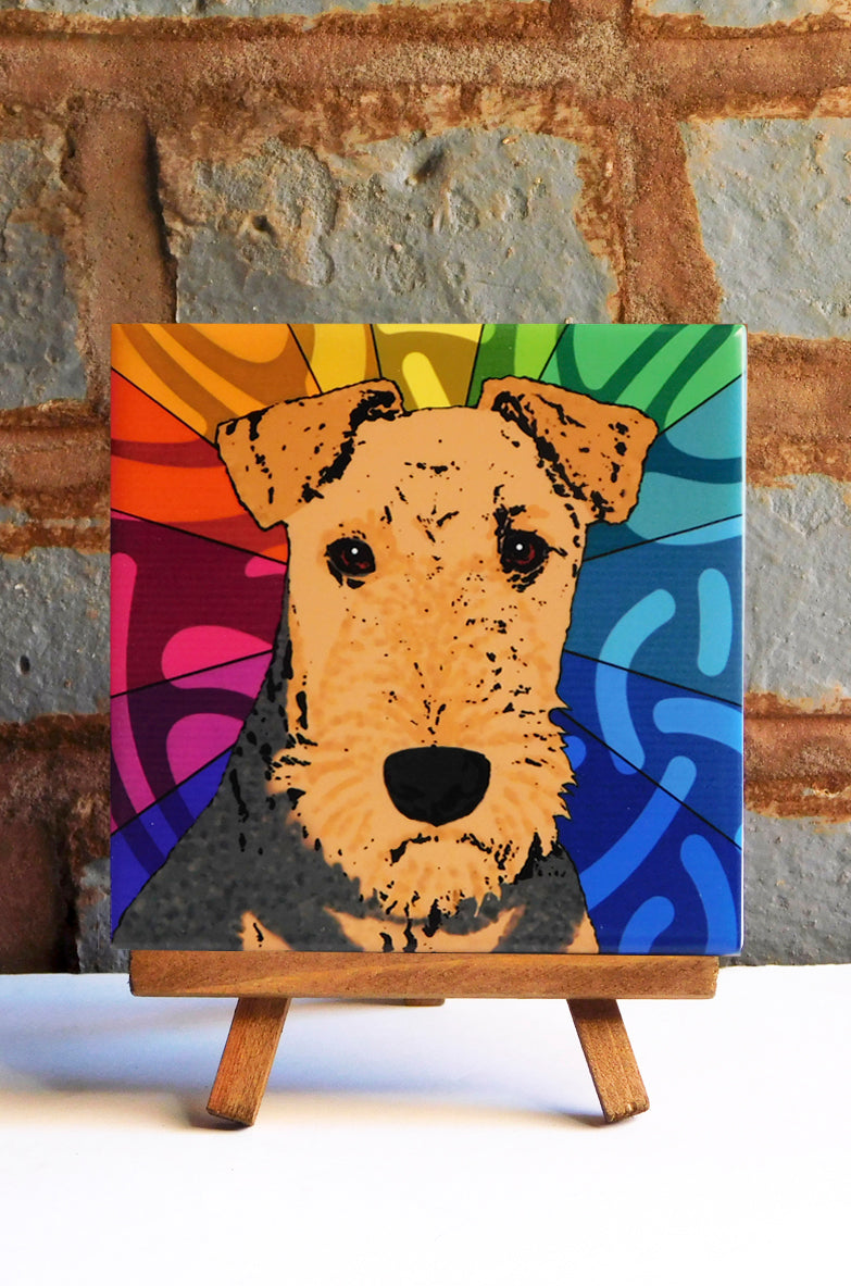 Airedale Ceramic Art Tile