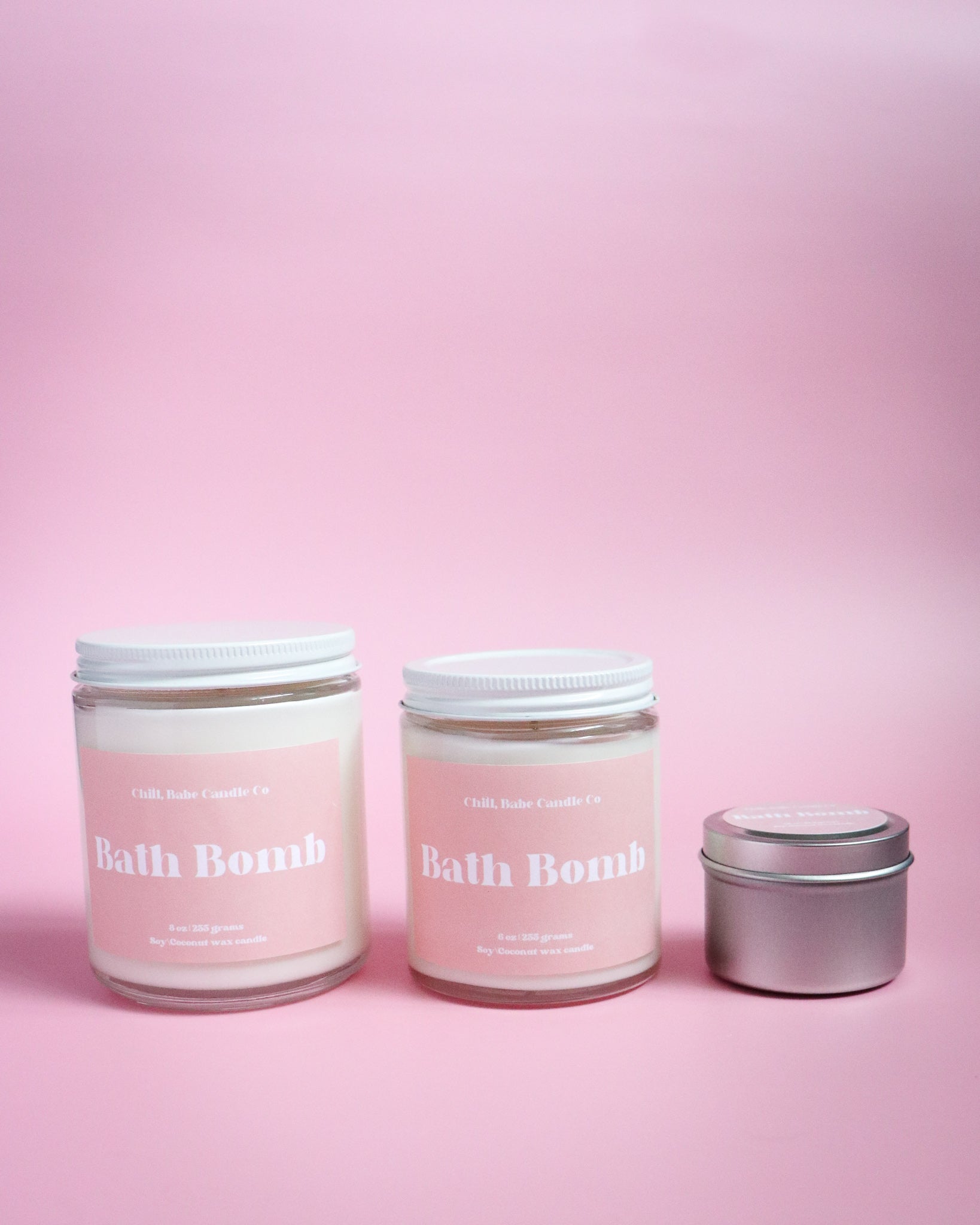 Bath Bomb Candle in three sizes