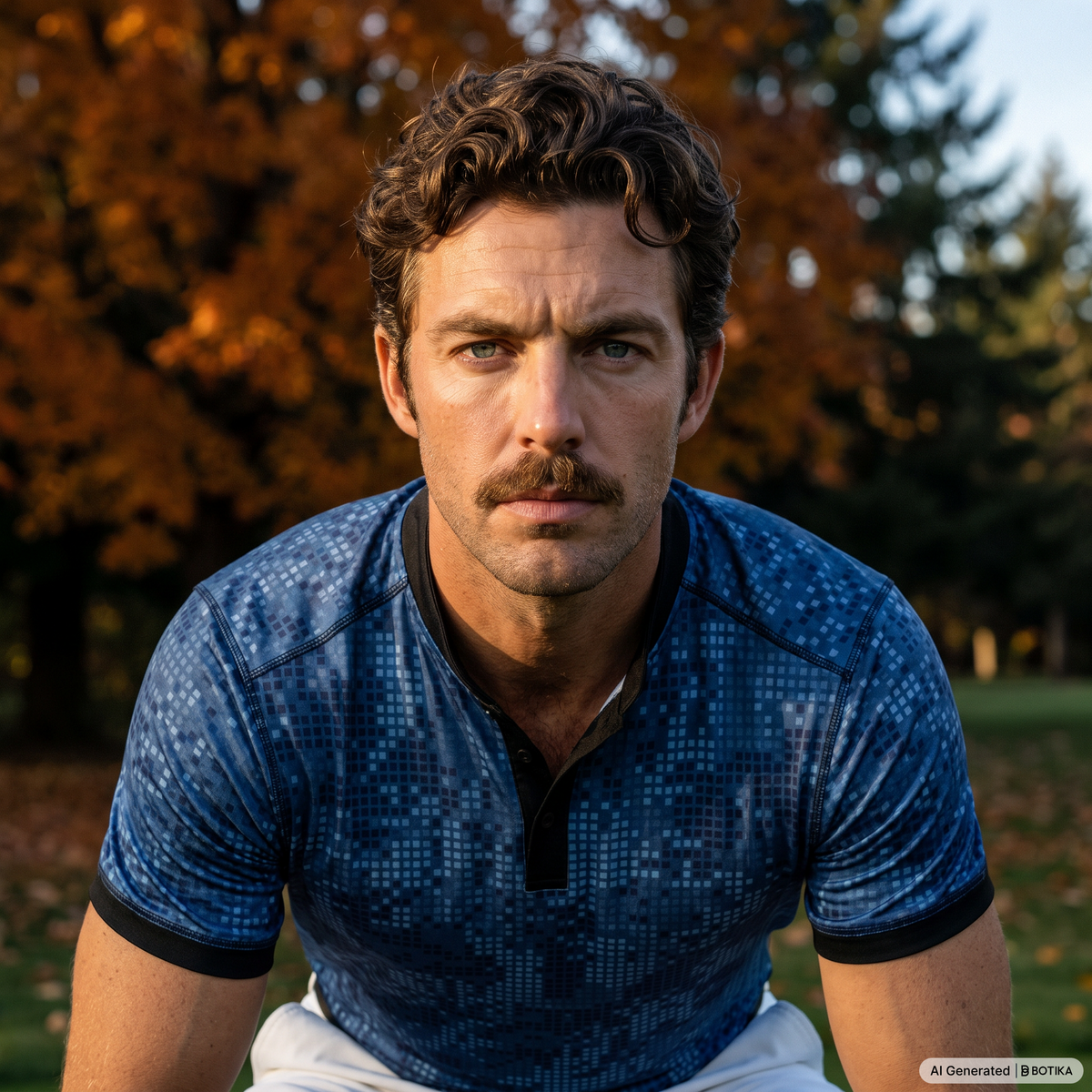 Urban Camo Blade Collar Golf Polo