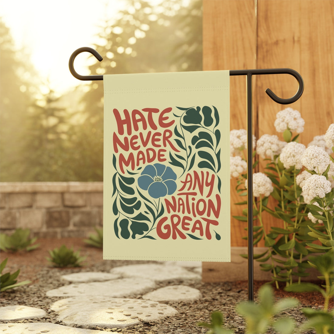 Garden flag with &