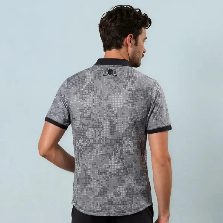 Arctic Camo Blade Collar Golf Polo - Skull &amp; Bogeys Golf Co.