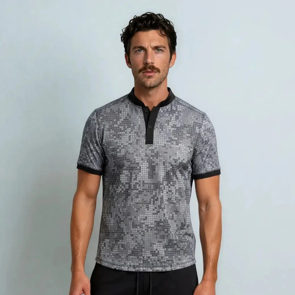 Arctic Camo Blade Collar Golf Polo - S - Skull &amp; Bogeys Golf Co.
