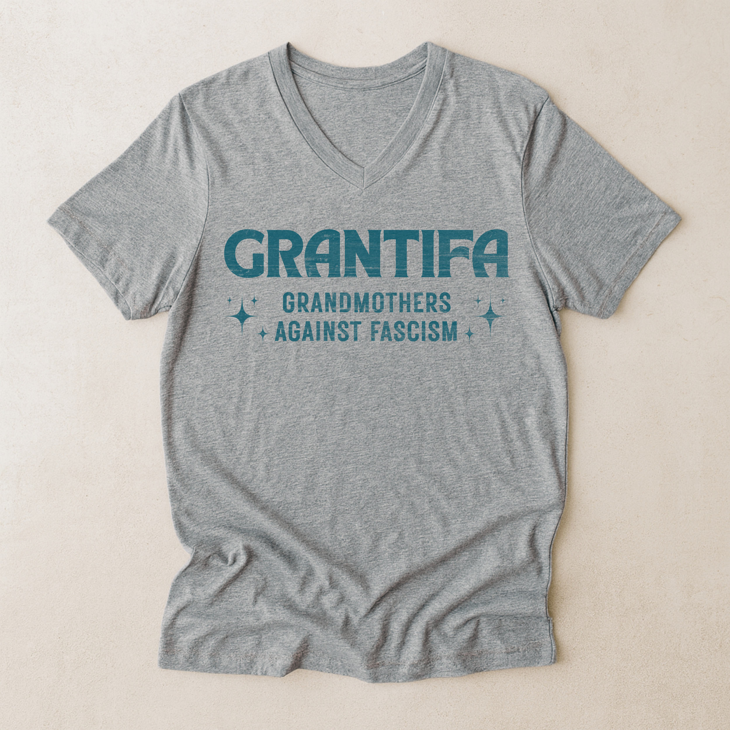 Grantifa Political Resistance V-Neck Shirt, Grandmothers Against Fascism