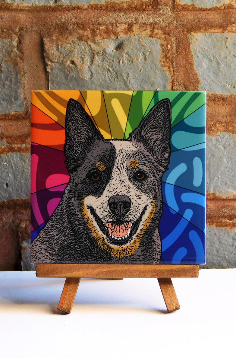 Aussie Cattle Ceramic Art Tile