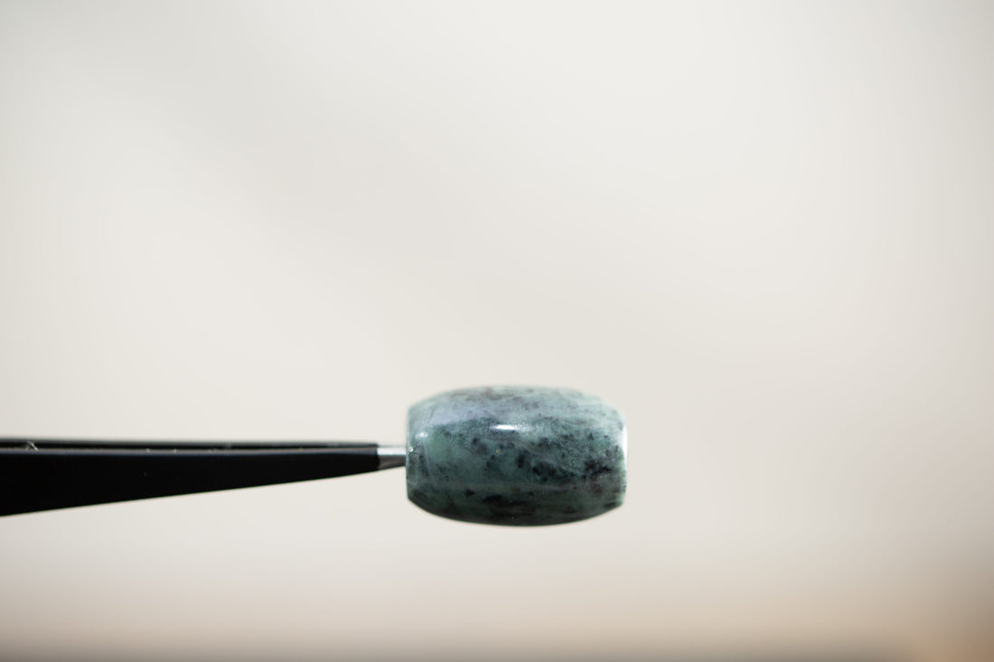 Clear Creek Jadeite Tube Bead Mix of Blue and Black