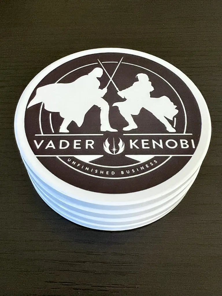 Star Wars Ceramic Coasters: Vader, Kenobi, Stormtrooper, Imperial Fleet - Set of 4