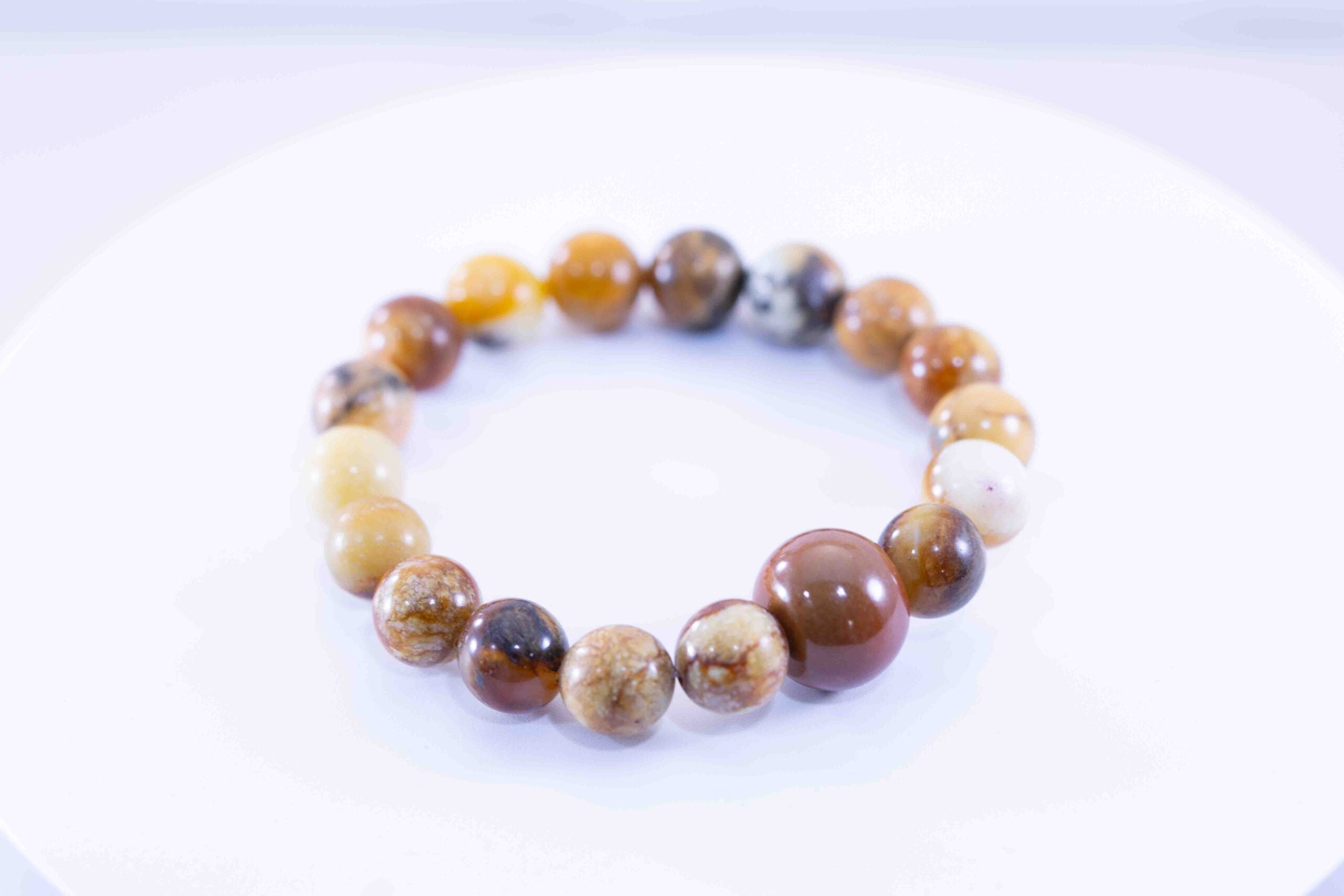 Rare Guatemalan Red Jadeite Rondelle Bead Bracelet