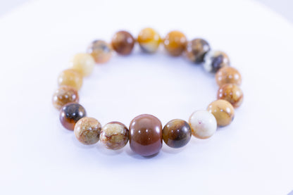 Rare Guatemalan Red Jadeite Rondelle Bead Bracelet