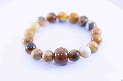 Rare Guatemalan Red Jadeite Rondelle Bead Bracelet