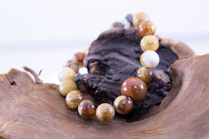 Rare Guatemalan Red Jadeite Rondelle Bead Bracelet
