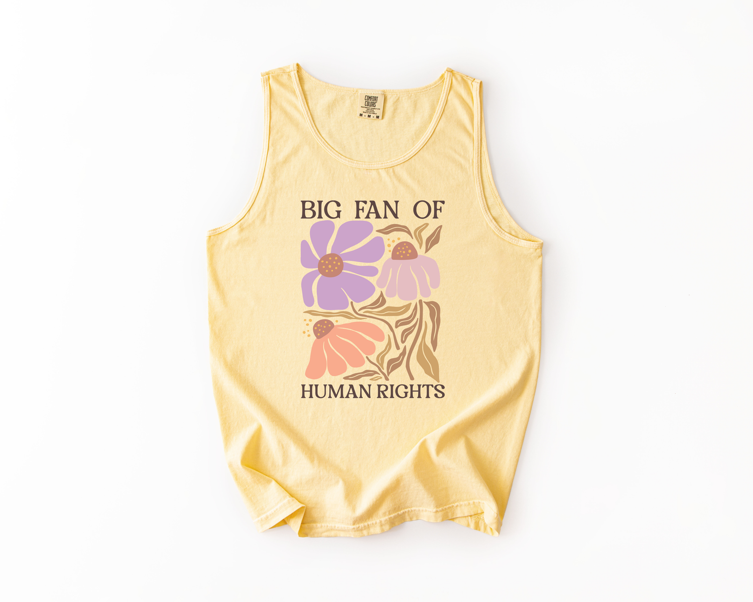 Big Fan of Human Rights Tank Top | Floral Progressive Tank