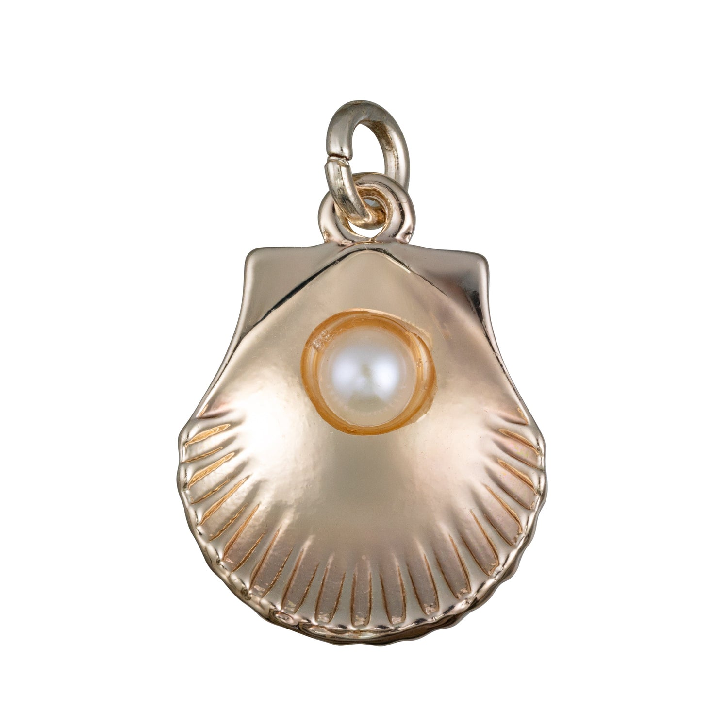 charleston shell and pearl gold charm