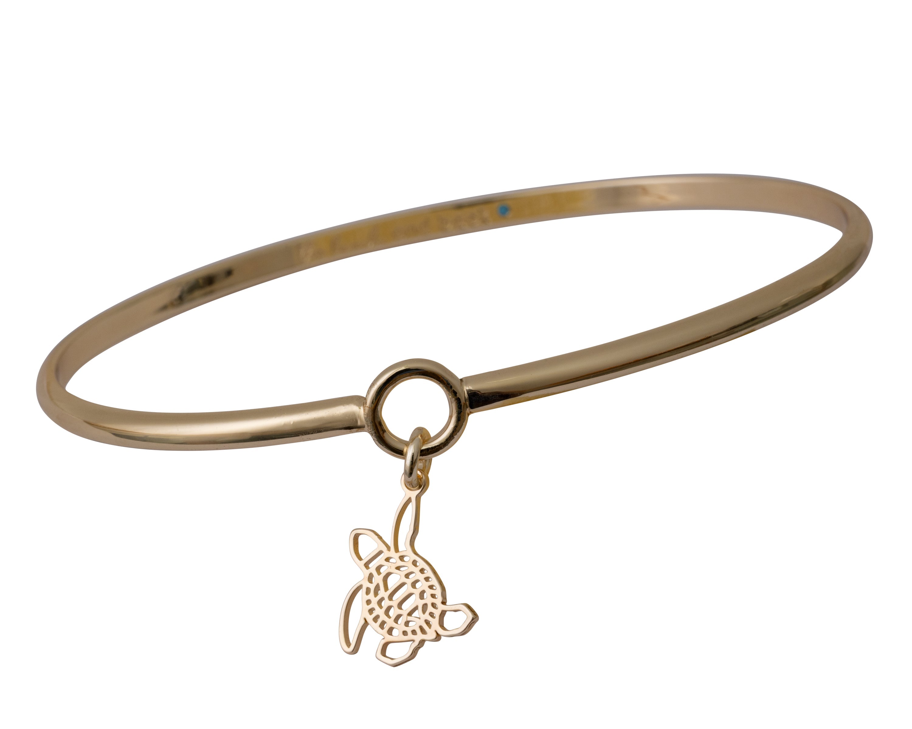 bald head island sea turtle bangle bracelet gold