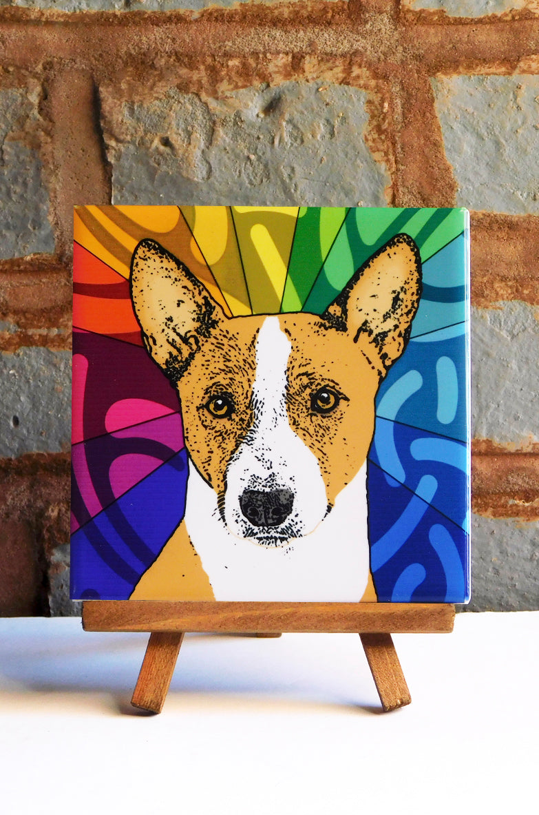 Basenji Ceramic Art Tile