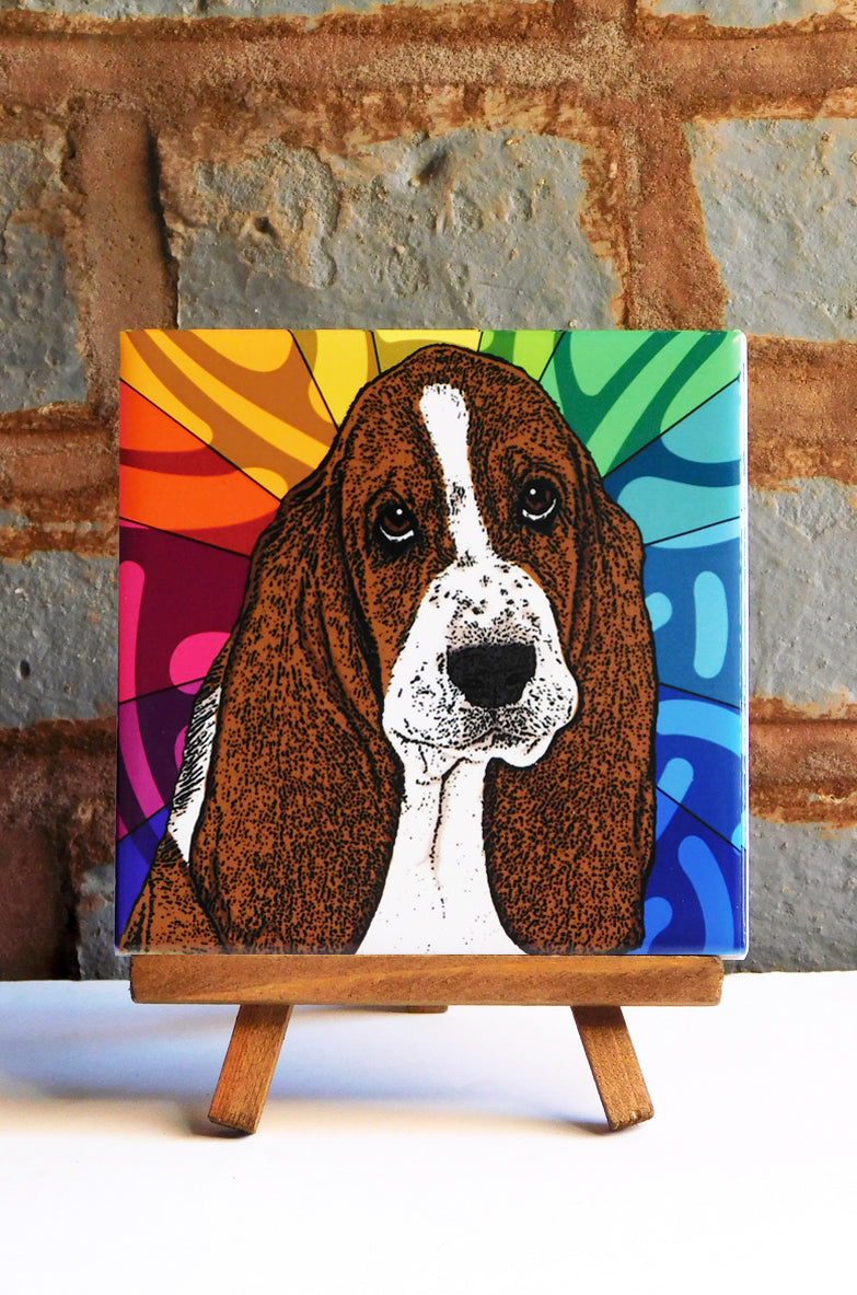 Basset Ceramic Art Tile