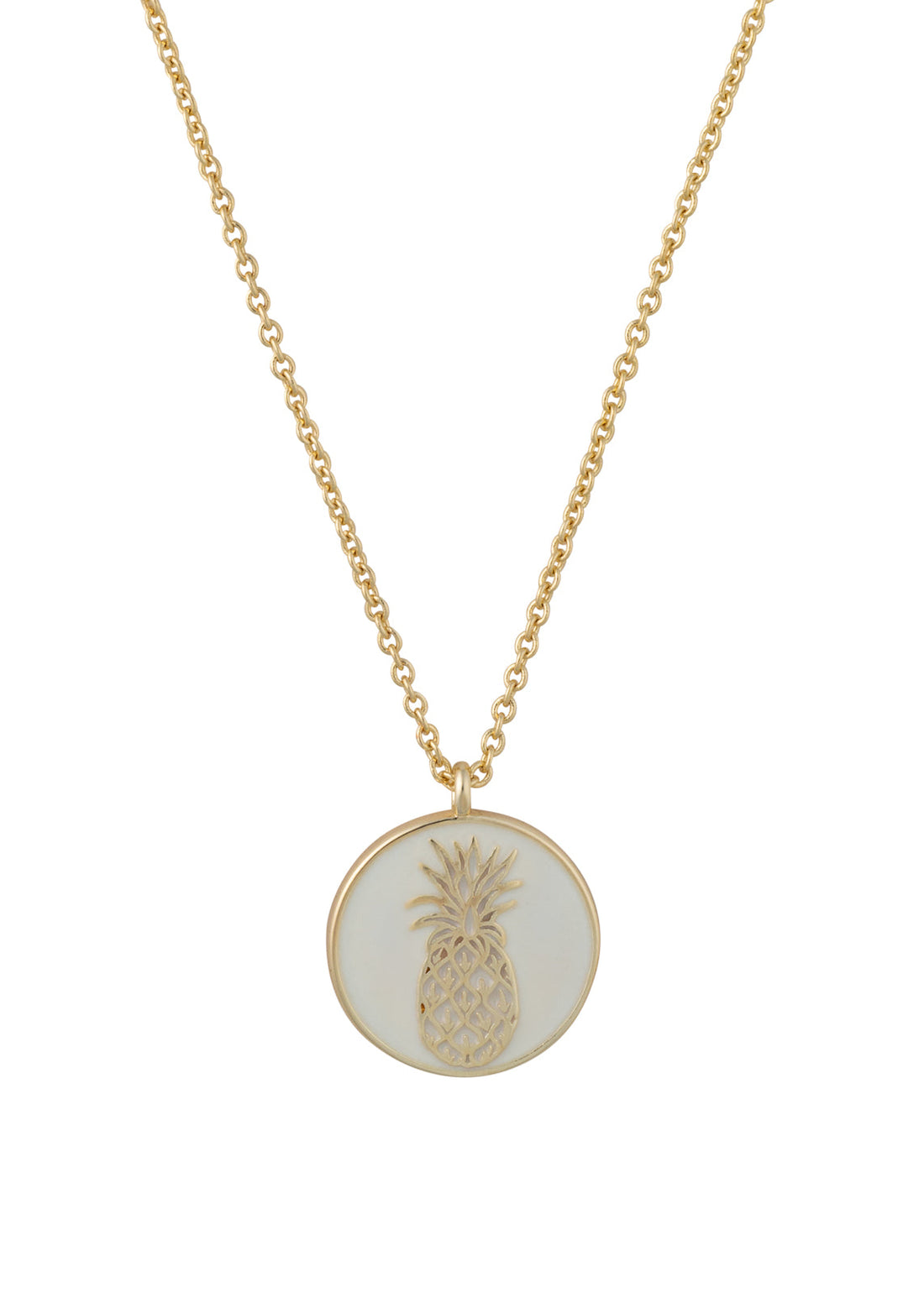 lanai pineapple coin charm necklace
