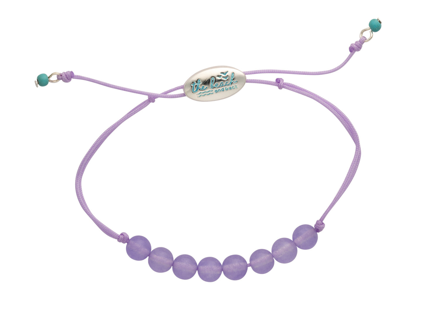 seaside lavendar beaded slider bracelet