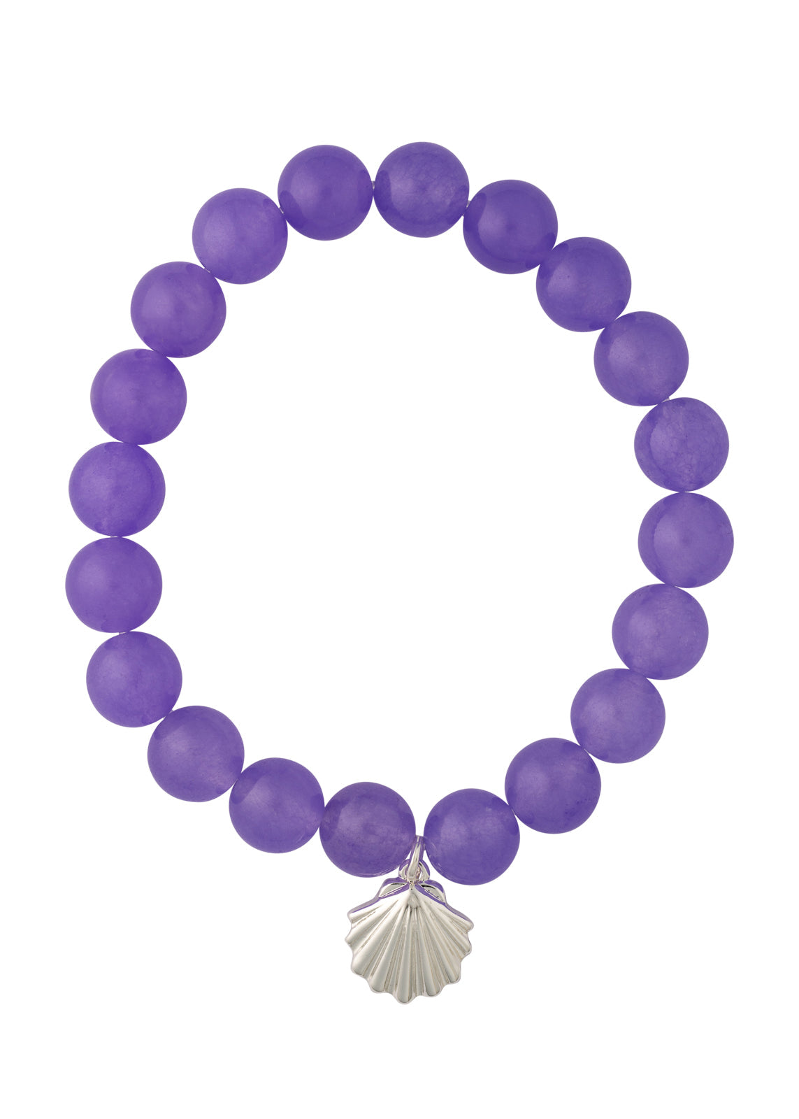 seaside lavender quartz beaded stretch bracelet
