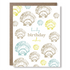 Greeting card with shell pattern and &