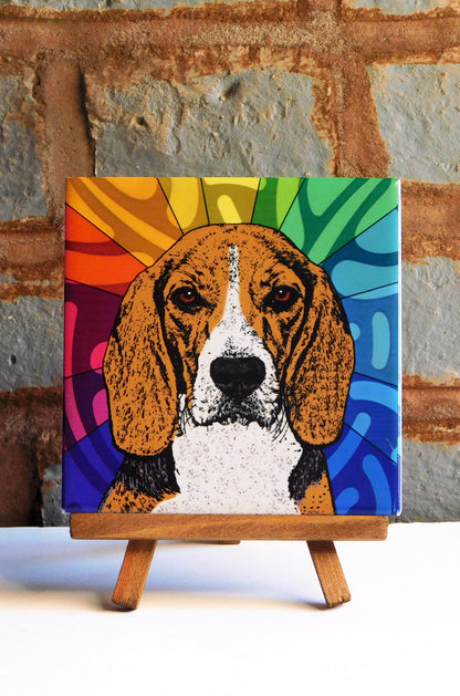 Beagle Ceramic Art Tile